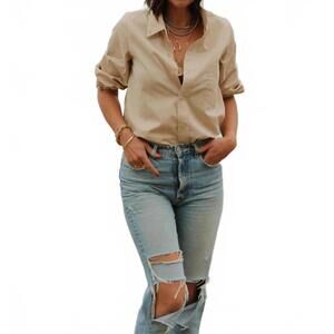 NEW SHOP KMJ meeghan shirt in tan